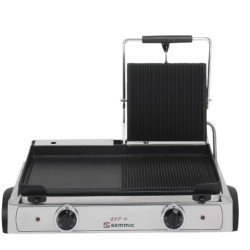 Plancha Snack Eléctrica | Mixta Doble | 550x245 mm | 2900 W | GLD-10