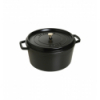 LOS GEMELOS STAUB 40510-307-0 Cocotte STAUB redonda negra de hierro colado. Diametro: 34cm