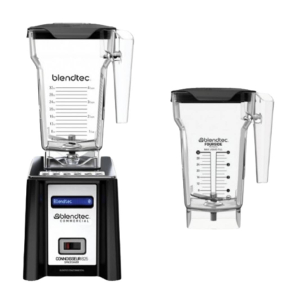 BLENDTEC - C825D46E-EU - Batidora Blender profesional SPACESAVER 825 con 2 Jarras FOURSIDE con tapa