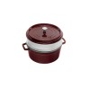 LOS GEMELOS STAUB 40510-600-0 Cocotte STAUB ronde grenadine en fonte avec vapeur. Diamètre: 26cm