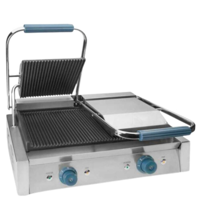 Plancha Doble Grill Acanalada | 4400 W | Acero Inoxidable | Lacor 69167