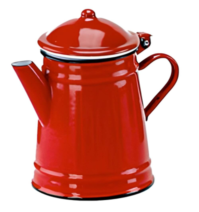 Cafetera Cónica de Acero Vitrificado Roja | Vintage Red | 50 cl | IBILI 910250 (6 unidades)