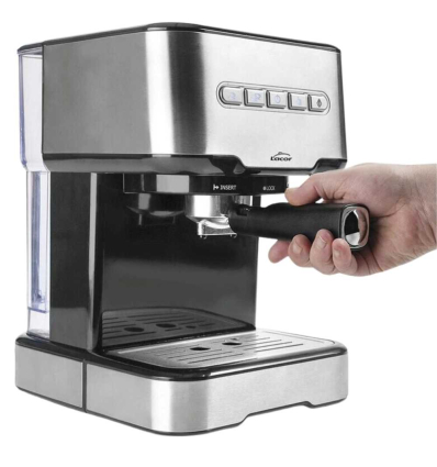 Cafetera Espresso Lacor 69256 | 850W | 15 Bares | Café Molido y Cápsulas