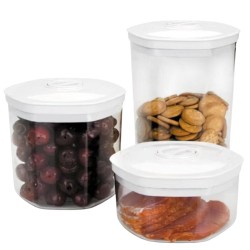 Set 3 Botes al Vacío Hogar | 0.7-1.4-2.0 L | Adaptador | Lacor 69051