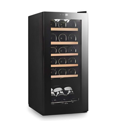 Armario Refrigerador de Vino Black Line con Compresor | 28 Botellas | Lacor 69238