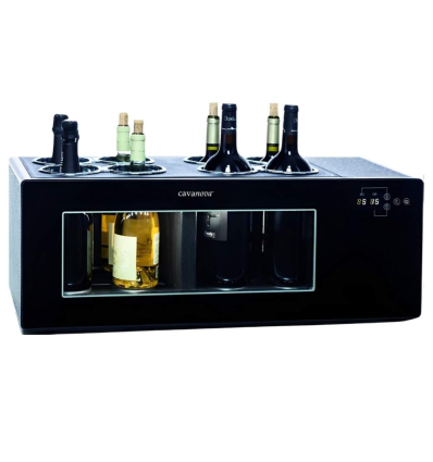 Enfriador de Barra para Botellas | 8 Botellas | Doble Temperatura | Compresor