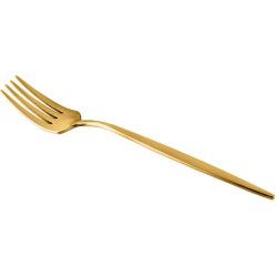 Tenedor de Mesa Emma Oro Mate 20.8 cm | Sofisticación y Calidad
