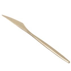 Cuchillo de Mesa Emma Oro Suave Mate 22.4 cm|Elegancia y Funcionalidad