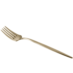 Tenedor de Mesa Emma Oro Suave Mate 20.8 cm | Sofisticación y Calidad