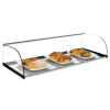 Vitrina Neutra INOX-VC 100 | 98 x 34x 15 cm | Cristal Curvo y Acero