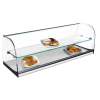 Vitrina Neutra INOX-VCL 100 | 98 x 34 x 31 cm | Cristal Curvo y Dos Alturas