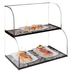 Vitrina Neutra HIDRA-2 | 51 x 32 x 52 cm | Dos Alturas | Cristal Curvo