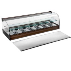 Vitrina Caliente CA-6ER | 116 x 41 x 34 cm | Baño María | Estante