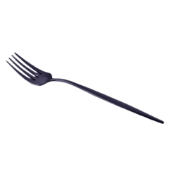 Tenedor Lunch Emma Negro Mate 14.9 cm (12 uds) | Cubertería Moderna