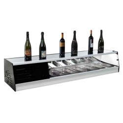 Vitrina Refrigerada CTB-10 | 10 Cubetas GN | Cristal Curvo y LED