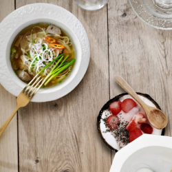 Plato hondo-bol porcelana irregular grueso Moma Ø20x8 cm. ROSENHAUS 1010478 (6 unidades)