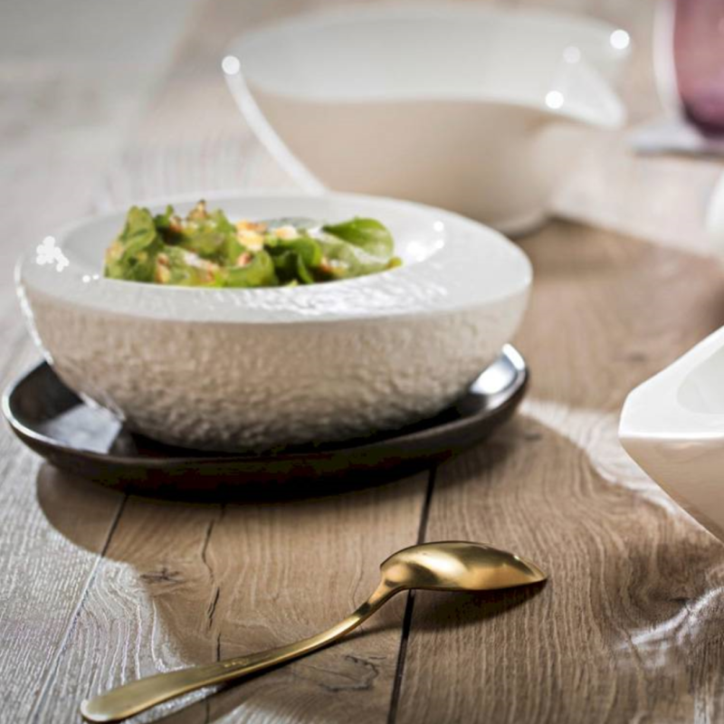 Plato hondo-bol porcelana irregular grueso Moma Ø20x8 cm. ROSENHAUS 1010478 (6 unidades)