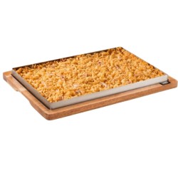 Rectangular Inox Tray with Wooden Stand 33x23 cm Pujadas