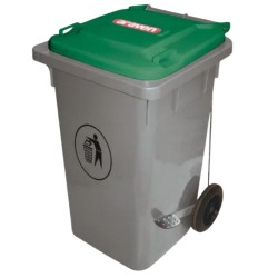 Cubo de Basura Verde con Pedal 80 L | Araven 07403