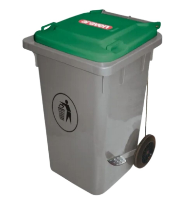 Cubo de Basura con Pedal Verde 80 L | Araven 07403