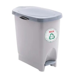 Cubo de Basura Gris Eco Bin 22 L con Pedal | Araven 40400