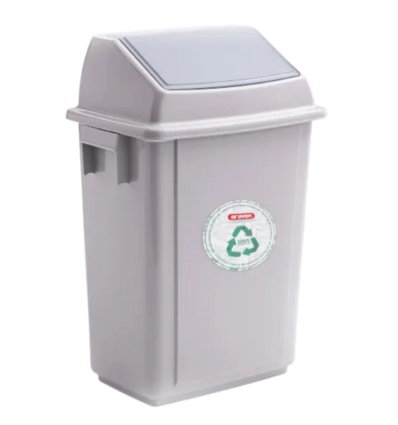 Cubo de Basura Bolero Bin Gris 40 L con Tapa Móvil | Araven 40275