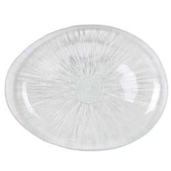 Bandeja Oval Vidrio Aster 35x28 cm | Pack 12 uds | B317105A