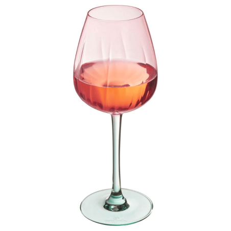 Copas de Vino Degradadas Rosa y Verde Ø10x23 cm 47 cl (4 uds)