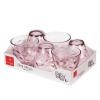 Vasos rosas con relieve 26cl Ø8.6x8.2 cm. 6 uds | Bormioli