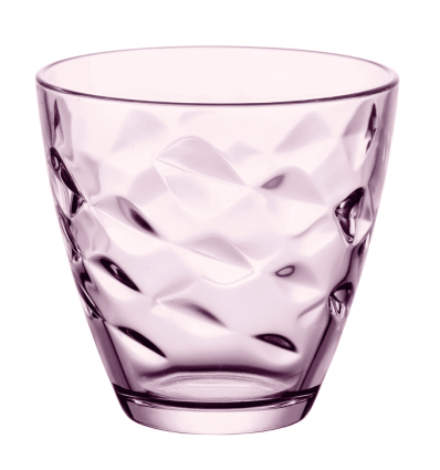 Vasos rosas con relieve 26cl Ø8.6x8.2 cm. 6 uds | Bormioli