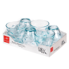 Vasos azules con relieve 26cl Ø8.6x8.2 cm. 6 uds | Bormioli