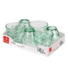 Vasos verdes con relieve 26cl Ø8.6x8.2 cm. 6 uds | Bormioli