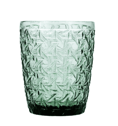 Vasos verdes con relieve "trenzado" AGATA 30cl (24 unidades) | Bidasoa 5426080