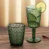 Vasos verdes con relieve "trenzado" AGATA 30cl (24 unidades) | Bidasoa 5426080