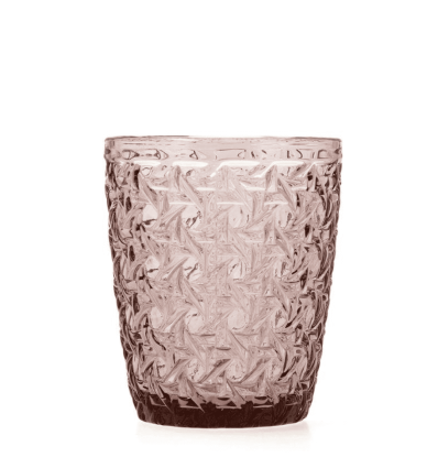 Vasos rosas con relieve "trenzado" AGATA 30cl (24 unidades) | Bidasoa 5427533