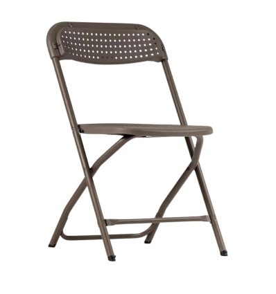 Silla Plegable Big Alex Chair Gris Cálido | 4 uds | Polipropileno y Acero