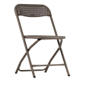 Silla Plegable Big Alex Chair Gris Cálido | 4 uds | Polipropileno y Acero