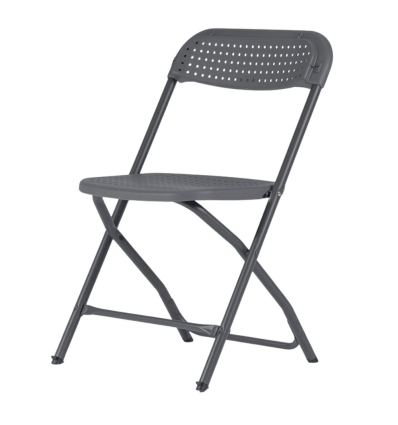 Silla Plegable Big Alex Chair Gris Shark | 4 uds | Polipropileno y Acero