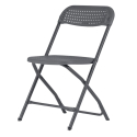 Silla Plegable Big Alex Chair Gris Shark | 4 uds | Polipropileno y Acero