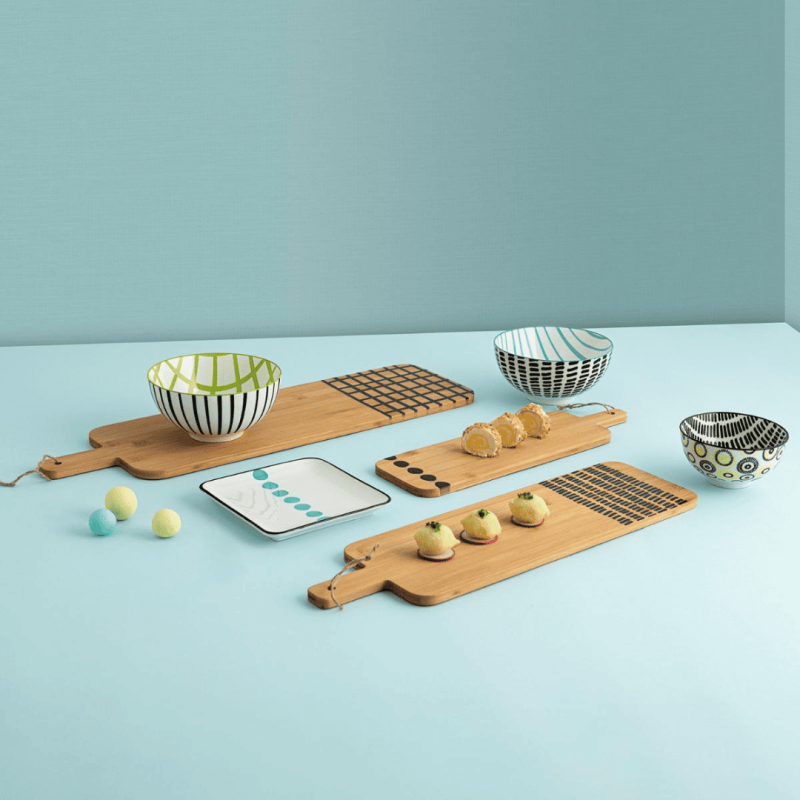 Tabla de Servir de Bambú | Bidasoa ZIGZAG 35x10 cm | Diseño Exclusivo
