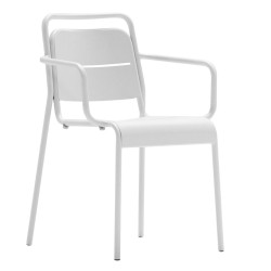 Silla Apilable Alma Arm Chair | 4 uds. | Blanca | Oferta por cantidad