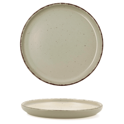 Plato de Postre Verde Ø26,5x2,5 cm Duna | Quid 12 uds