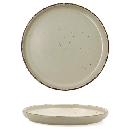 Plato de Postre Verde Ø20x2,5 cm Duna | Quid 12 uds