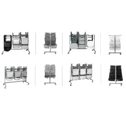 Carro Transporte Sillas | Acero | Zown CB002F005 | Hostelería