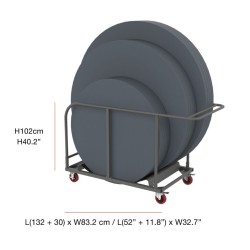 Carro Zown RA-106A Planettrolley | Transporte Mesas | Oferta Cantidad