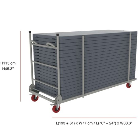 Carro Zown RA-102A XLtrolley | Transporte Mesas | Oferta Cantidad