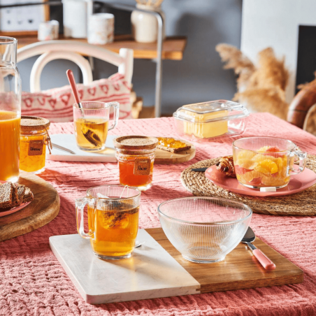 Tazas de Vidrio Moka STRIPY 9cl (6 uds) | Luminarc | Elegantes