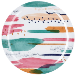 Plato llano ACUARELA Ø25cm | Quid | Diseño colorido y artístico