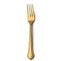 Tenedor de postre oro satinado Florencia Vintage. 17.4 cm. (12 uds)