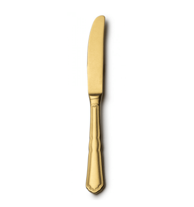 Cuchillo de postre oro satinado Florencia Vintage. 21.2 cm. (12 uds)